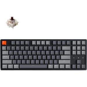 imageKeychron K8 87 Keys Wireless Mechanical Keyboard 80 Layout Bluetooth TKL Tenkeyless RGB Backlight with Gateron G Pro Brown Switch Aluminum Frame USBC Wired Gaming Keyboard for Mac WindowsGateron Brown Switch