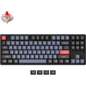 imageKeychron K8 Pro QMKVIA Wireless Mechanical Keyboard HotSwappable Aluminum Frame TKL Custom Programmable Keyboard with RGB Backlit Gateron G Pro Red SwitchRed Switch