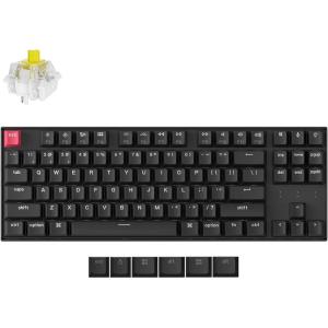 imageKeychron K8 Tenkeyless Wireless Mechanical Keyboard for Mac White Backlight Bluetooth Multitasking TypeC Wired Gaming Keyboard for Windows Red SwitchQMK Banana Switch