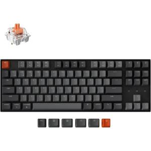 imageKeychron K8 Tenkeyless Wireless Mechanical Keyboard for Mac White Backlight Bluetooth Multitasking TypeC Wired Gaming Keyboard for Windows Red SwitchSilent Red Switch