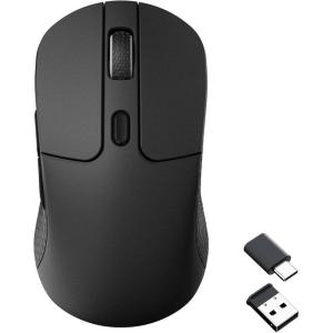 imageKeychron M3 Wireless Gaming Optical Mouse TriMode 24 GHzBluetooth 51Wired PixArt PAW 3395 Sensor 4000Hz Polling Rate 79g Lightweight Programmable Macro Button for Windows PCMac  BlackBlack