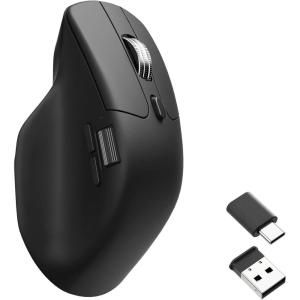 imageKeychron M6 Silent Wireless Gaming Mouse 1000Hz Polling Bluetooth 5124GHzWired PixArt 3395 Optical Sensor up to 26000 DPI Lightweight 78g Programmable for WindowsMacLinux  BlackBlack