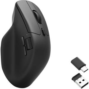 imageKeychron M6 Wireless Gaming Optical Mouse TriMode 24 GHzBluetooth 51Wired PixArt 3395 Sensor 26000 DPI Ergonomic Lightweight Programmable Macro Button for Windows PCMac  BlackBlack
