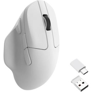imageKeychron M7 8K Wireless Mouse 30K DPI Optical Computer Mice 24 GHzBluetoothWired with Macro Button 66g Lightweight Ergonomic Up to 140 Hours Worktime for Laptop macOSWindows  WhiteWhite