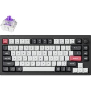 imageKeychron Q1 HE QMK Rapid Trigger Wireless Custom Mechanical Keyboard 24 GHzBluetoothWired 75 HotSwappable Programmable RGB Gateron DoubleRail Magnetic Switches for Mac Windows Shell WhiteCarbon Black