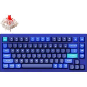 imageKeychron Q1 RGB Wired Custom Mechanical Keyboard 75 Layout QMKVIA Programmable Macro with Hotswappable Gateron G Pro Brown Switch Double Gasket Compatible with Mac Windows Linux Blue Version 2Gateron G Pro Red Switch