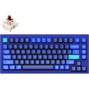 imageKeychron Q1 RGB Wired Custom Mechanical Keyboard 75 Layout QMKVIA Programmable Macro with Hotswappable Gateron G Pro Brown Switch Double Gasket Compatible with Mac Windows Linux Blue Version 2Gateron G Pro Brown Switch