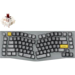 imageKeychron Q10 Wired Custom Mechanical Keyboard Knob Version 75 Alice Layout QMKVIA Programmable Macro with Hotswappable Gateron G Pro Brown Switch Compatible with Mac Windows Linux GreyHotswap Gateron G Pro Brown SwitchB