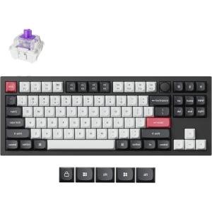 imageKeychron Q3 HE QMK Wireless Custom Mechanical Keyboard with Knob 24 GHzBluetoothWired 80 Layout HotSwappable Programmable RGB Backlit Gateron Magnetic Switches for Mac Windows Shell WhiteCarbon Black