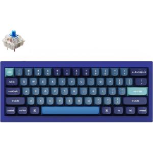 imageKeychron Q4 Wired Custom Mechanical Keyboard 60 Layout QMKVIA Programmable Macro with Hotswappable Gateron G Pro Red Switch Double Gasket Compatible with Mac Windows Linux Navy BlueGateron G Pro Blue Switch