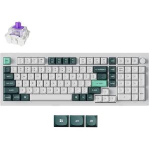 imageKeychron Q5 HE QMK Wireless Custom Mechanical Keyboard with Knob 24 GHzBluetoothWired 96 Layout HotSwappable Programmable RGB Backlit Gateron Magnetic Switches for Mac Windows Shell WhiteShell White