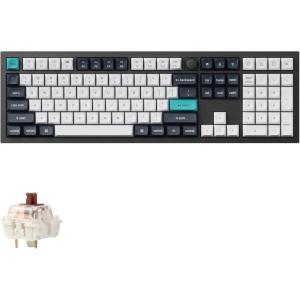 imageKeychron Q6 Max QMKVIA Bluetooth Wireless 24 GHzUSBC Wired Custom Mechanical Keyboard Full Size Programmable Knob RGB Backlit HotSwappable Gateron Banana Switch for Mac Windows Linux  BlackBrown Switch