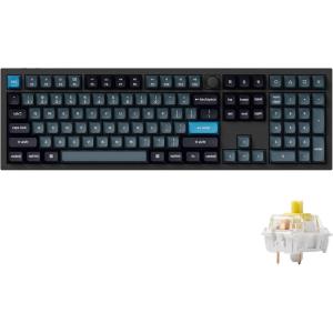 imageKeychron Q6 Pro Full Metal QMKVIA Custom Wireless BluetoothUSBC Mechanical Keyboard Full Size 108Key Programmable Knob RGB Backlit HotSwappable K Pro Banana Switch for Mac Windows LinuxBlackKeychron Super Banana Switch