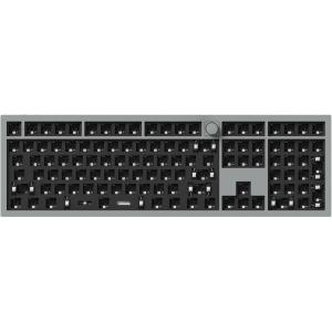 imageKeychron Q6 Pro FullMetal QMKVIA Programmable Knob Wireless BluetoothWired USB Custom Mechanical Keyboard Barebone Version Full Size Layout Hot Swappable RGB Backlit for Mac Windows LinuxGrey