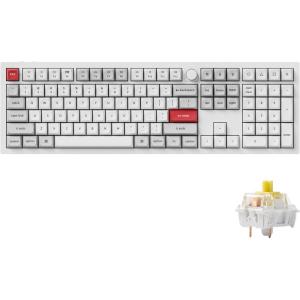 imageKeychron Q6 Pro FullSize Bluetooth Custom Mechanical Keyboard for Mac Windows Linux Full Aluminum QMKVIA Programmable Knob KSA DoubleShot PBT Keycap HotSwappable Keychron K Pro Brown SwitchWhiteKeychron K Pro Banana Switch