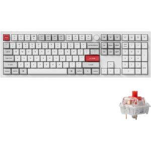 imageKeychron Q6 Pro FullSize Bluetooth Custom Mechanical Keyboard for Mac Windows Linux Full Aluminum QMKVIA Programmable Knob KSA DoubleShot PBT Keycap HotSwappable Keychron K Pro Brown SwitchWhiteKeychron K Pro Red Switch