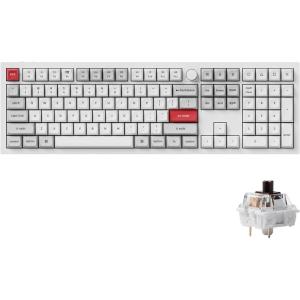 imageKeychron Q6 Pro FullSize Bluetooth Custom Mechanical Keyboard for Mac Windows Linux Full Aluminum QMKVIA Programmable Knob KSA DoubleShot PBT Keycap HotSwappable Keychron K Pro Brown SwitchWhiteKeychron K Pro Brown Switch
