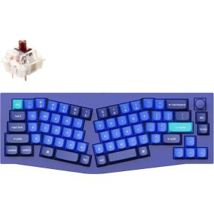 imageKeychron Q8 Wired Custom Mechanical Keyboard Knob Version 65 Alice Layout QMKVIA Programmable with Hotswappable Gateron G Pro Red Switch Double Gasket Compatible with Mac Windows Linux BlueHotswap Gateron G Pro Brown