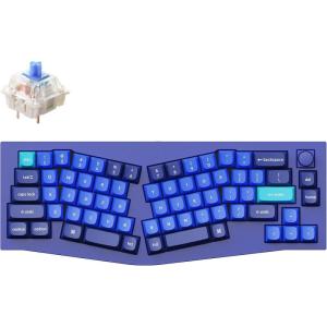 imageKeychron Q8 Wired Custom Mechanical Keyboard Knob Version 65 Alice Layout QMKVIA Programmable with Hotswappable Gateron G Pro Red Switch Double Gasket Compatible with Mac Windows Linux BlueHotswap Gateron G Pro Blue