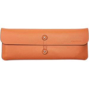 imageKeychron Saffiano Leather Travel Pouch  Elegant String Closure Keyboard Sleeve for K3  K3 Pro  K3 Max  K12  S1 Orange