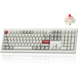 imageKeychron V6 Max Wireless Custom Mechanical Keyboard 24 GHz Bluetooth 51 QMK FullSize Layout with Hotswappable Gateron Banana Switch RGB Backlight Compatible with Mac Windows LinuxHotswap RGB Gateron Jupiter Red Switch