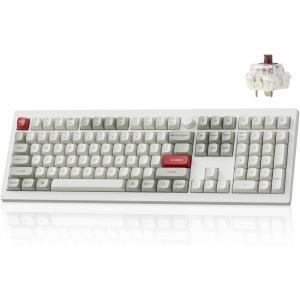 imageKeychron V6 Max Wireless Custom Mechanical Keyboard 24 GHz Bluetooth 51 QMK FullSize Layout with Hotswappable Gateron Banana Switch RGB Backlight Compatible with Mac Windows LinuxHotswap RGB Gateron Jupiter Brown Switch