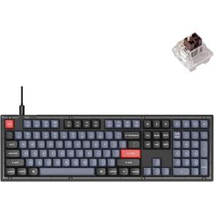 imageKeychron V6 Wired Custom Mechanical Keyboard FullSize QMKVIA Programmable Macro with Hotswappable Keychron K Pro Red Switch Compatible with Mac Windows Linux Frosted BlackTranslucentHotswap Keychron K Pro Brown Switch