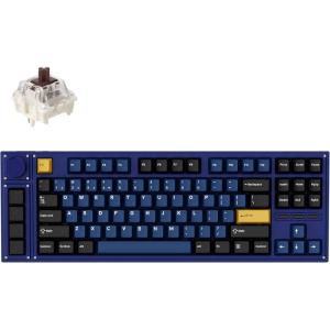 imageLEMOKEY L3 TKL Layout Wireless QMKLauncher FullMetal HotSwappable RGB Backlight Custom Mechanical Keyboard for WindowsLinuxGateron Brown SwitchFully Assembled KnobBlue