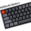 imageKeychron K12 60 Layout RGB HotSwappable Bluetooth WirelessUSB Wired Mechanical Keyboard with Gateron G Pro Brown Switch Aluminum Frame Compact 61Key Computer Keyboard Compatible with Mac WindowsGateron G Pro Brown Switch