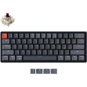 imageKeychron K12 60 Layout RGB HotSwappable Bluetooth WirelessUSB Wired Mechanical Keyboard with Gateron G Pro Brown Switch Aluminum Frame Compact 61Key Computer Keyboard Compatible with Mac WindowsGateron G Pro Brown Switch
