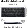 imageKeychron B1 Pro UltraSlim ZMKLauncher Wireless Bluetooth 24 GHzWired Connection Keyboard for Mac Windows Linux  GrayGray