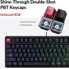 imageKeychron C3 Pro TKL 80 Wired Mechanical Keyboard 8K Polling Rate QMKVIA Programmable HotSwappable RGB Backlit ShineThrough Keycaps Super Banana Switch for WindowsMacBrown Switch