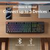 imageKeychron K10 Full Size 104 Keys Bluetooth WirelessUSB Wired Mechanical Gaming Keyboard for Mac with K Pro Red SwitchRGB BacklightMultitasking Computer Keyboard for Windows Aluminum FrameKeychron Super Banana Switch