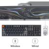 imageKeychron K10 Full Size 104 Keys Bluetooth WirelessUSB Wired Mechanical Gaming Keyboard for Mac with K Pro Red SwitchRGB BacklightMultitasking Computer Keyboard for Windows Aluminum FrameKeychron K Pro Red Switch