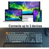 imageKeychron K10 Wireless Mechanical Gaming Keyboard 104 Keys Full Size Gateron G Pro Brown Switch White LED Backlight Rechargeable USBC Wired Bluetooth Professional Office Keyboard for MacWindowsRed Switch
