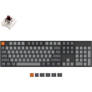 imageKeychron K10 Full Size Layout RGB Backlit HotSwappable Mechanical Gaming Keyboard for Mac Windows Multitasking 104Key Bluetooth WirelessUSB Wired Computer Keyboard with K Pro Brown SwitchHotswap Keychron K Pro Brown Switch