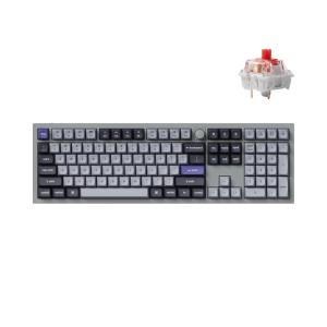 imageKeychron Q6 Pro Full Metal QMKVIA Custom Wireless BluetoothUSBC Mechanical Keyboard Full Size 108Key Programmable Knob RGB Backlit HotSwappable K Pro Banana Switch for Mac Windows LinuxBlackGreyHotSwappable K Pro Red Switch