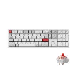 imageKeychron Q6 Pro Full Metal QMKVIA Custom Wireless BluetoothUSBC Mechanical Keyboard Full Size 108Key Programmable Knob RGB Backlit HotSwappable K Pro Banana Switch for Mac Windows LinuxBlackWhiteHotSwappable K Pro Red Switch