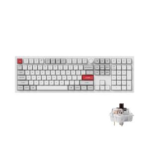 imageKeychron Q6 Pro Full Metal QMKVIA Custom Wireless BluetoothUSBC Mechanical Keyboard Full Size 108Key Programmable Knob RGB Backlit HotSwappable K Pro Banana Switch for Mac Windows LinuxBlackWhiteHotSwappable K Pro Brown Switch
