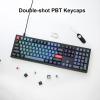 imageKeychron V6 100 Layout Custom Wired Mechanical Keyboard with Knob 108 Keys RGB Backlight QMKVIA Programmable Macro Hot Swappable K Pro Brown Switch PBT Keycaps for Mac Windows Frosted BlackK Pro Brown Switch