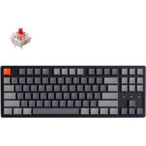 imageKeychron K8 Wireless BluetoothUSB Wired Mechanical Keyboard Hotswappable Tenkeyless 87 Keys RGB LED Backlit Gateron Brown Switch NKey Rollover Aluminum Frame for Mac and WindowsGateron Red Switch