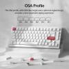 imageDouble Shot OSA PBT Keycap Full Keycap Set  Dark GreyBlack on White