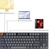imageKeychron K1 Tenkeyless Layout 87 Keys UltraSlim Bluetooth WirelessUSB Wired Mechanical Keyboard with LowProfile Gateron Brown Switch White LED Backlit Compatible with Mac WindowsVersion 5