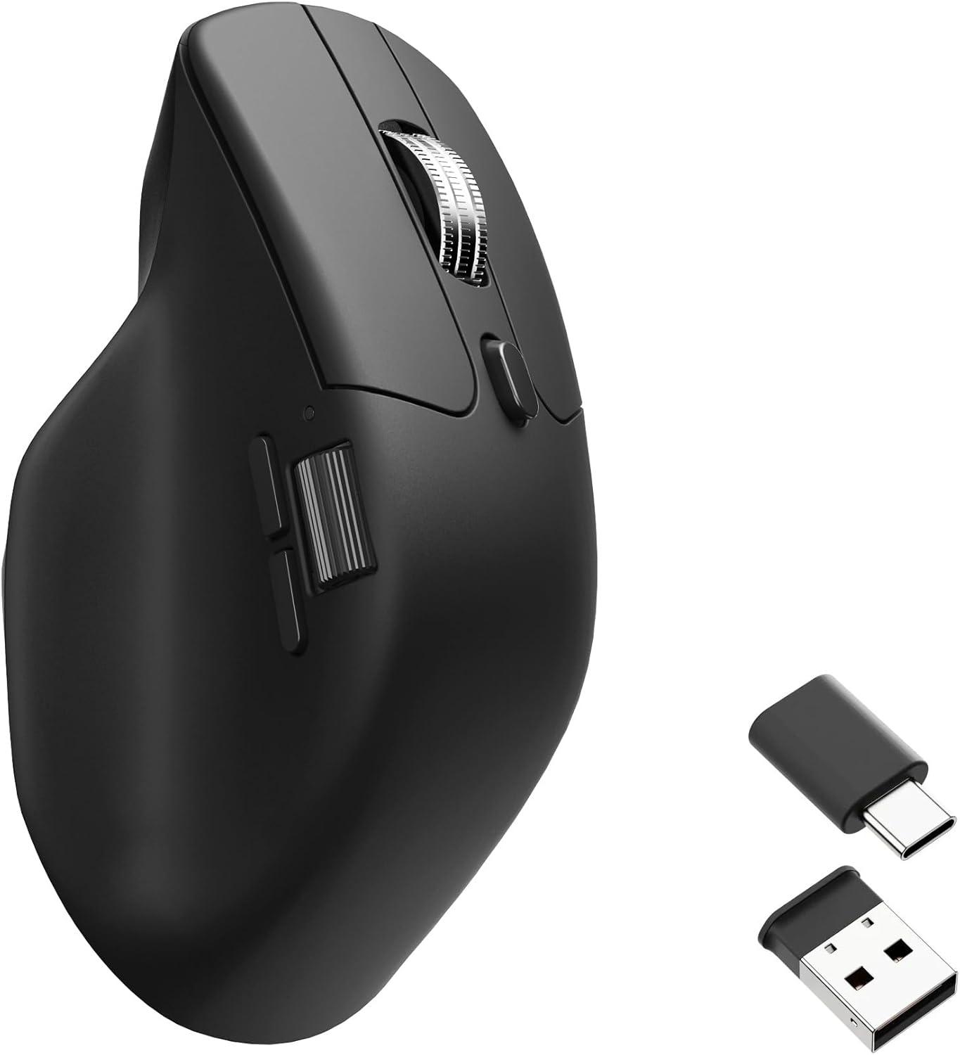 imageKeychron M6 Silent Wireless Gaming Mouse 1000Hz Polling Bluetooth 5324GHzWired PixArt 3311 Optical Sensor up to 12000 DPI Lightweight 86g Programmable for WindowsMacLinux  BlackBlack