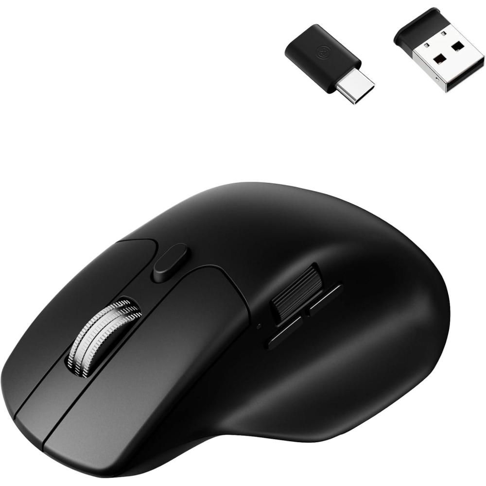 imageKeychron M6 Silent Wireless Gaming Mouse 1000Hz Polling Bluetooth 5324GHzWired PixArt 3311 Optical Sensor up to 12000 DPI Lightweight 86g Programmable for WindowsMacLinux  BlackBlack