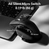imageKeychron M6 Silent Wireless Gaming Mouse 1000Hz Polling Bluetooth 5324GHzWired PixArt 3311 Optical Sensor up to 12000 DPI Lightweight 86g Programmable for WindowsMacLinux  BlackBlack