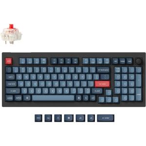 imageKeychron V5 Max Custom Wireless Mechanical Gaming Keyboard with Number Pad 96 Layout QMKVIA 24 GHzBluetooth 51Wired RGB Backlit HotSwappable Gateron Red Switch for Mac Windows LinuxGateron Jupiter Red Switch