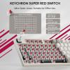 imageKeychron C1 Pro 8K QMK Custom Wired Mechanical Keyboard Launcher Support with HotSwappable Silent Red Switch TKL Layout PBT Keycaps Compatible for Mac Windows LinuxSwappable Red Switch