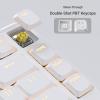 imageKeychron KJ1 Low Profile Wireless Mechanical Keyboard  75 Layout Red Switch QMK RGB Backlit 24GBluetoothUSBC DoubleShot PBT Keycaps 2000mAh Battery MacWinLinux Compatible  WhiteWhite  Banana Switch