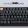 imageKeychron KJ1 Low Profile Wireless Mechanical Keyboard  75 Layout Red Switch QMK RGB Backlit 24GBluetoothUSBC DoubleShot PBT Keycaps 2000mAh Battery MacWinLinux Compatible  WhiteBlack  Brown Switch